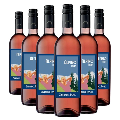 Case of 6 Alpino Pink Zinfandel Rose Wine